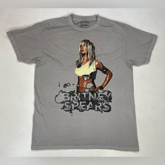 Britney Spears Graphic T-shirt Women Medium Gray Short Sleeve Music - Picture 1 of 5